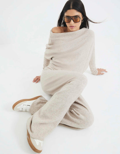 Knit Wide Leg Joggers