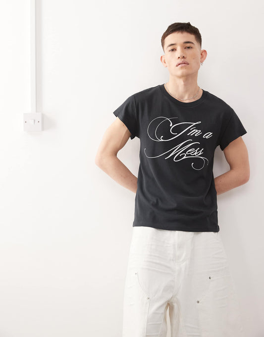 Boxy Fit T-Shirt With Back Print