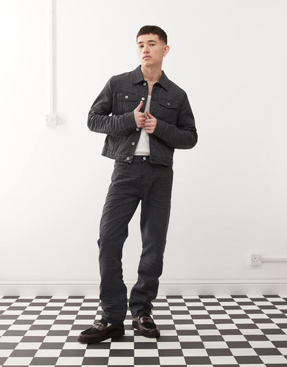 Issue Slim Leg Rigid Coated Jeans