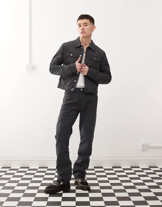Issue Slim Leg Rigid Coated Jeans