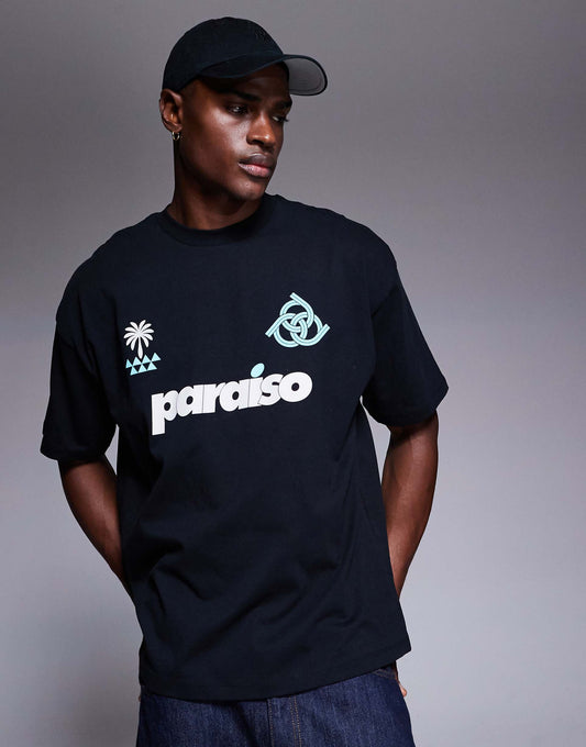 Oversized T-Shirt With Sports Graphic