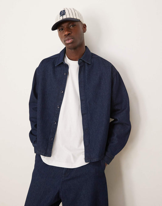 Co-Ord 90'S Oversized Boxy Denim Shacket