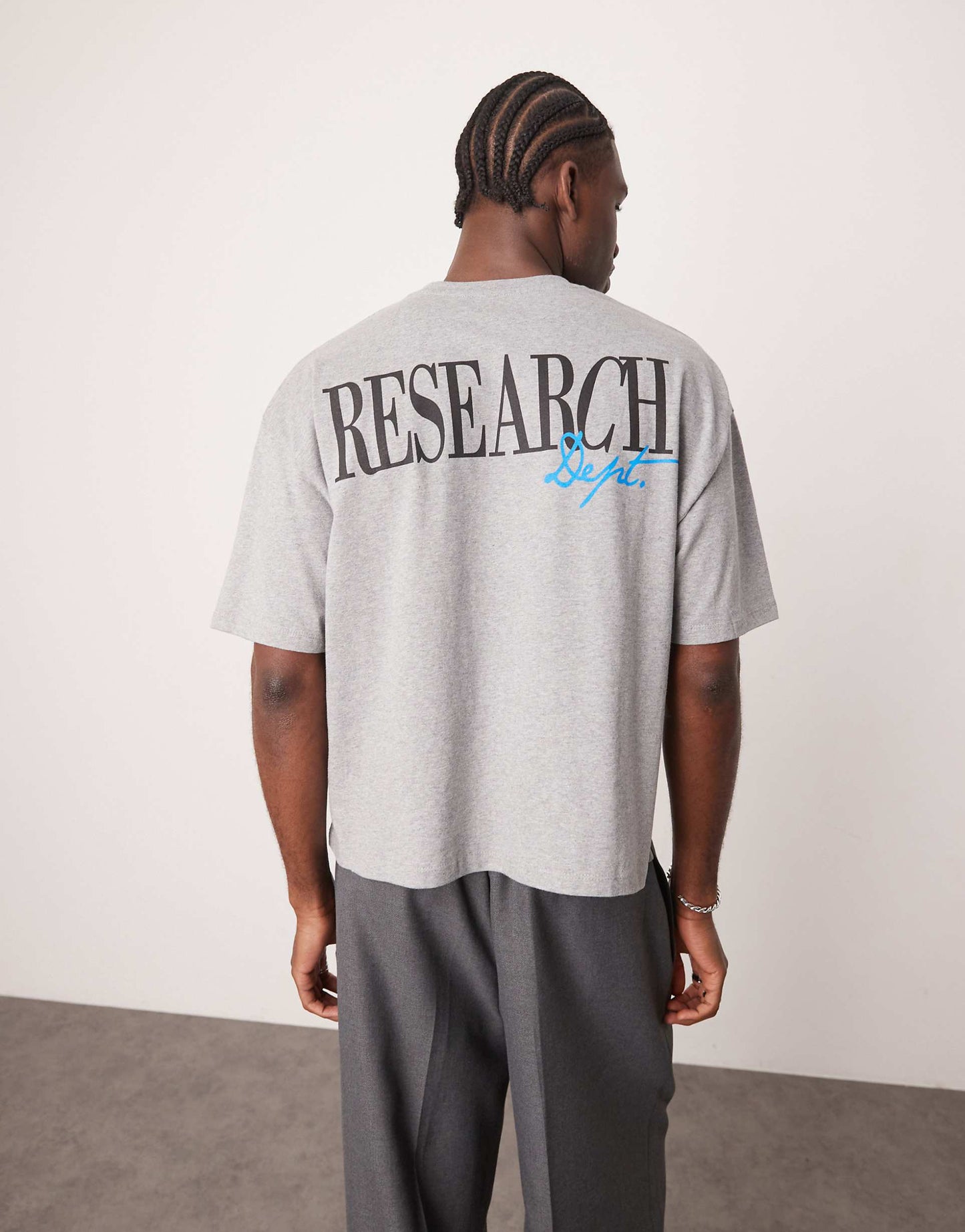 Boxy Oversized T-Shirt With Text Graphic