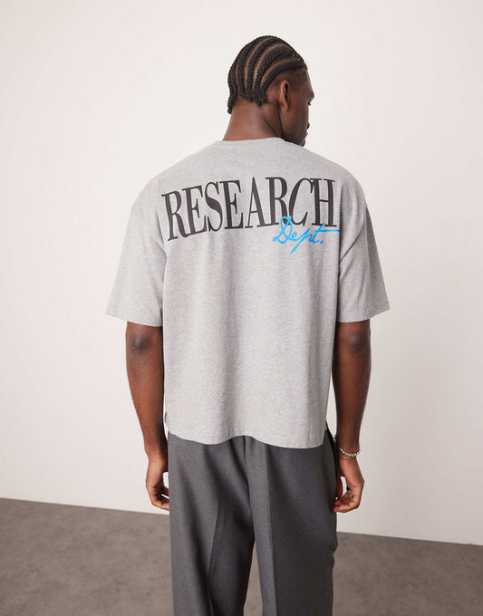 Boxy Oversized T-Shirt With Text Graphic