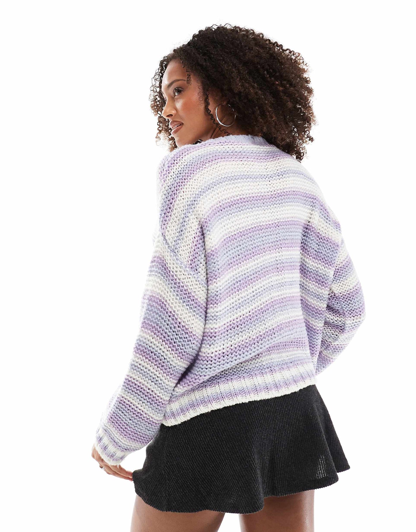 Knitted Crew Neck Cardigan