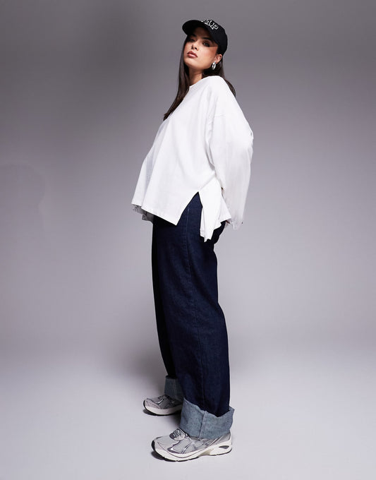 Curve Long Sleeve T-Shirt With Knot Back Detail
