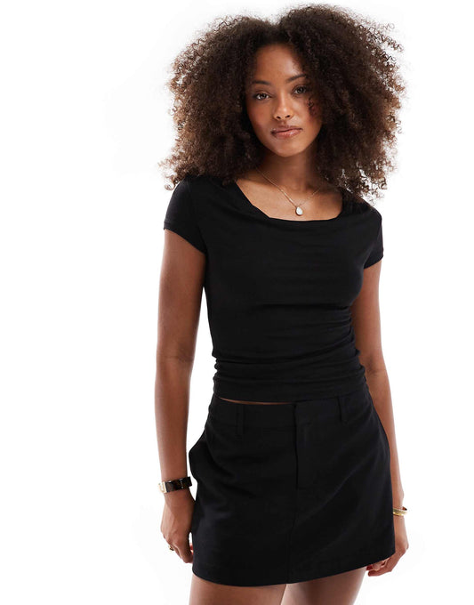 Jordie Cowl Neck Short Sleeve