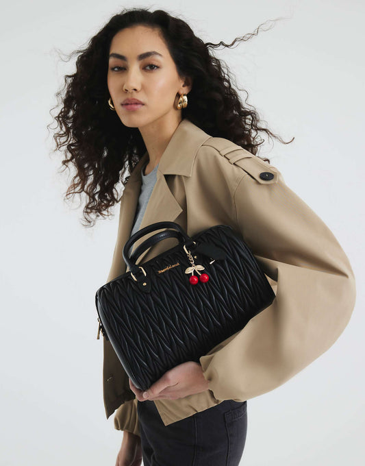 Faux Leather Scrunch Cross Body Bag