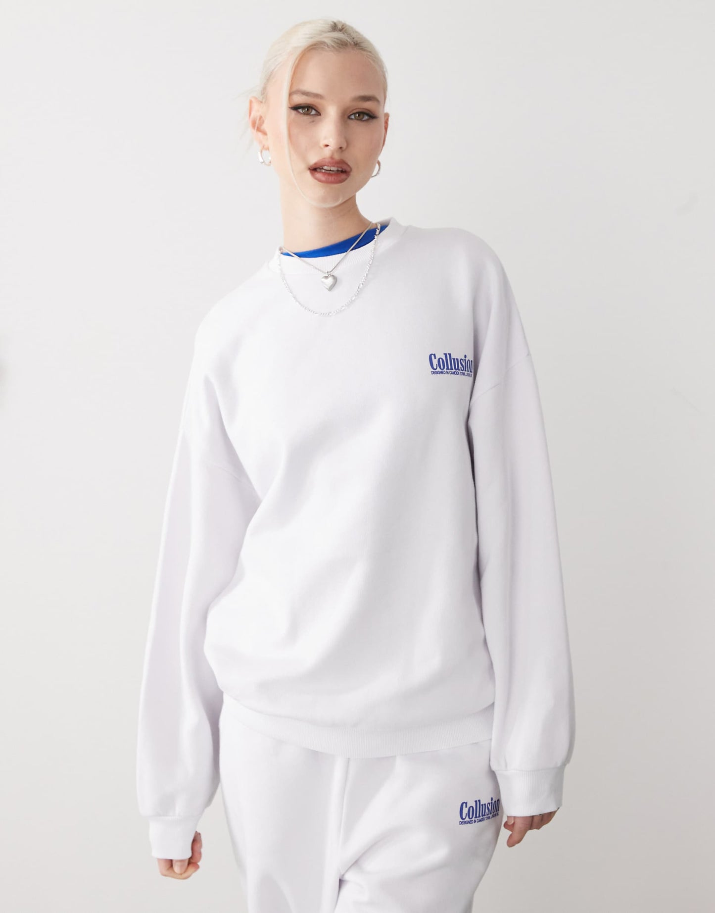 White Logo Sweat