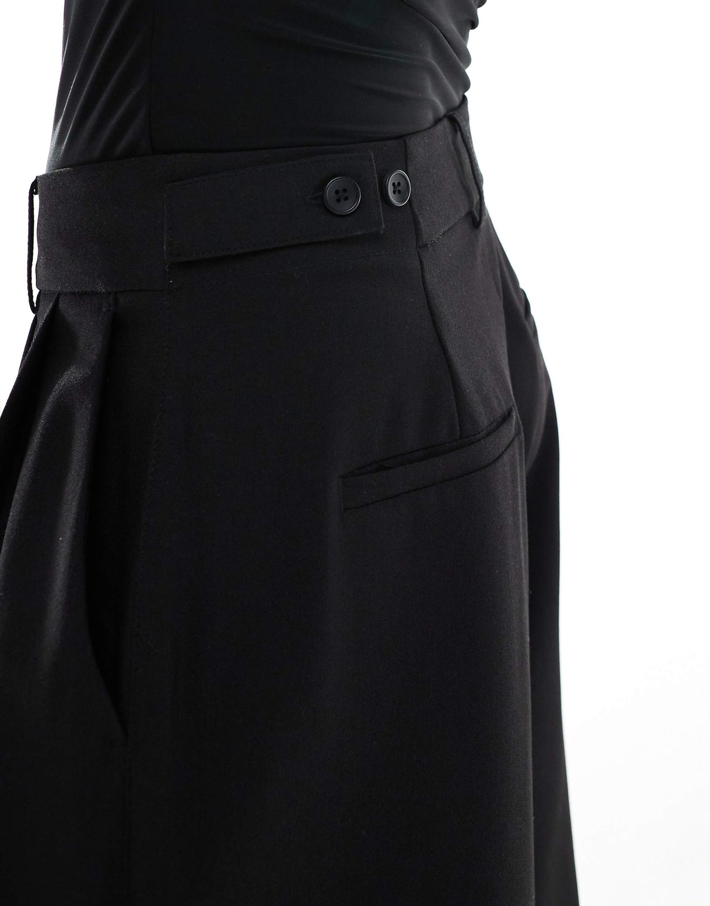 Petite Pleated Wide Leg Trousers