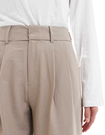 Tall Pleated Wide Leg Trousers