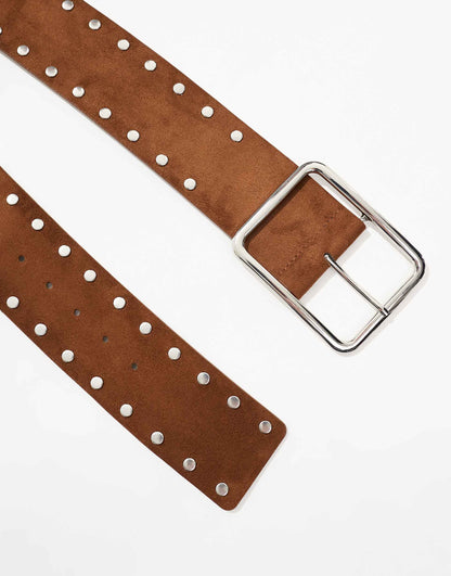 Wide Studded Belt