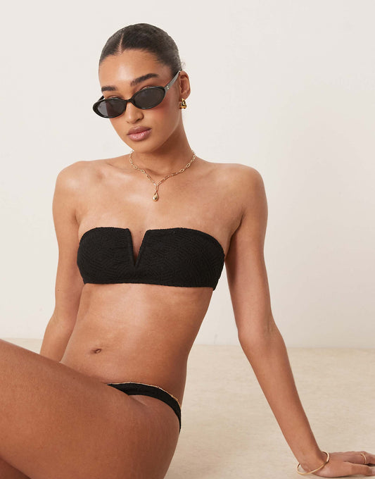 Bandeau Crochet Bikini Top & Bottom