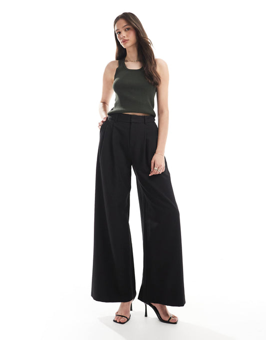 Tall Pleated Wide Leg Trousers