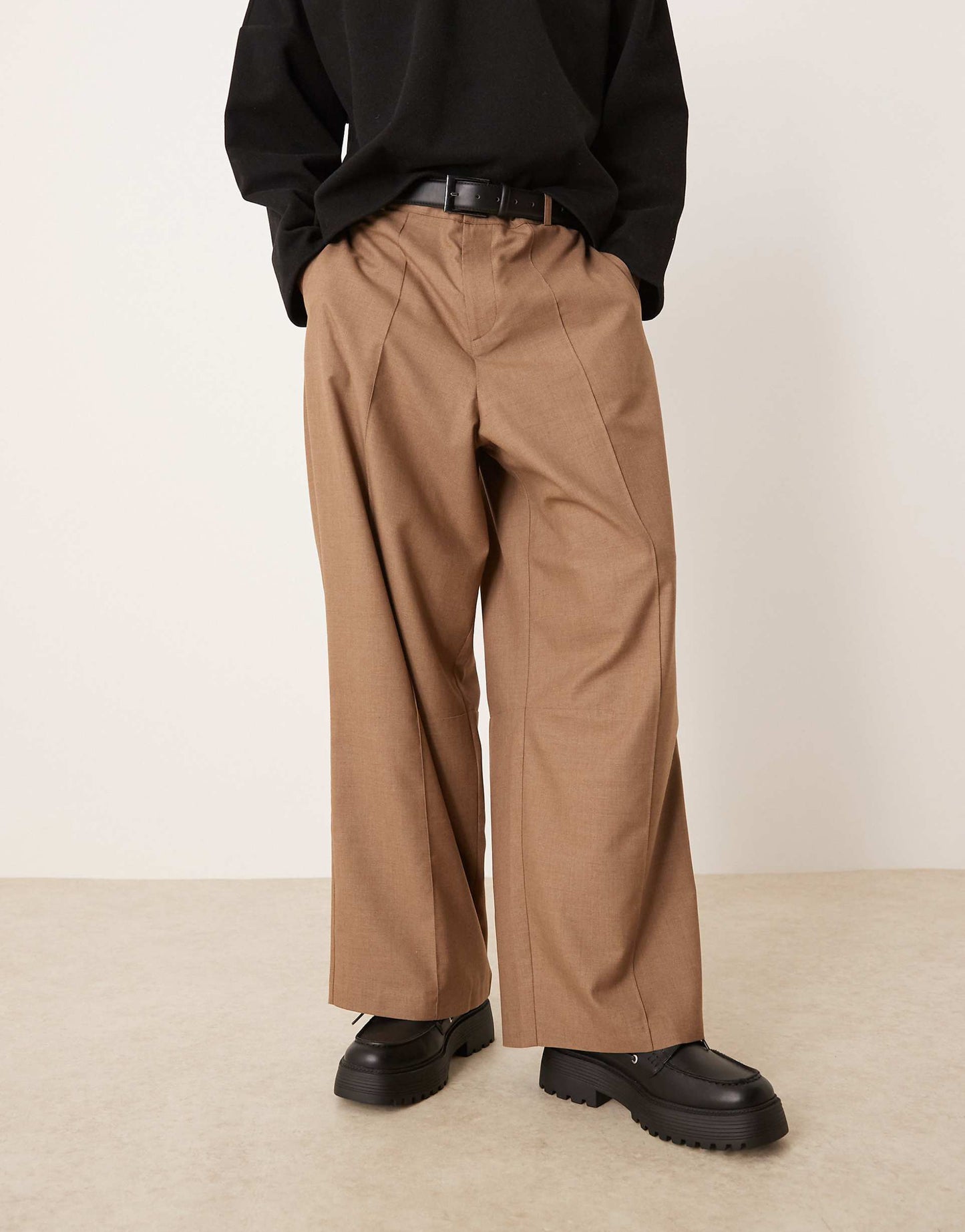 Horseshoe Fit Smart Trousers With Front Pintuck