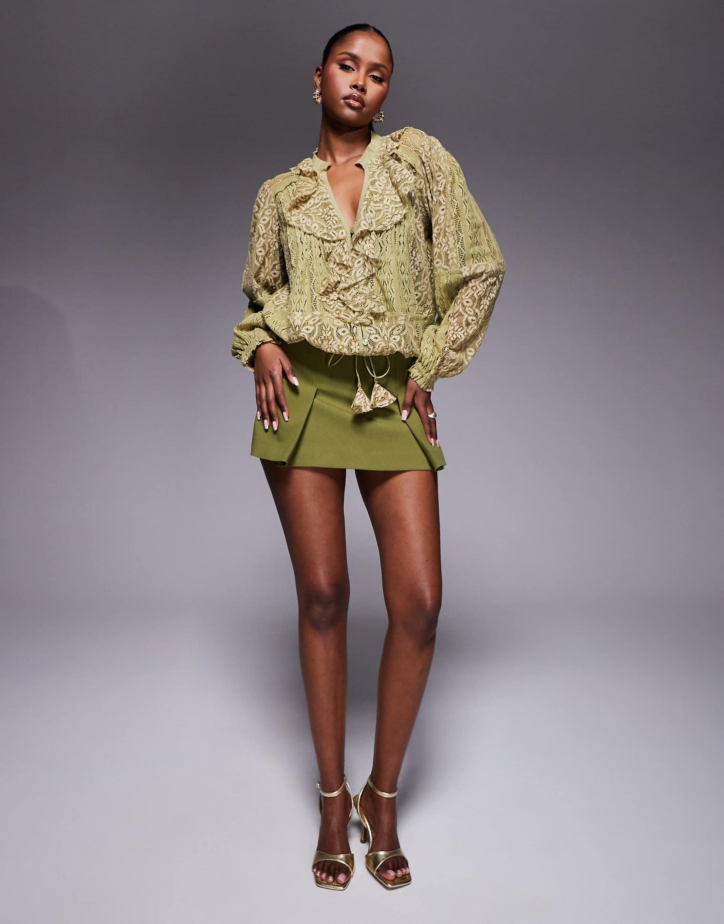 Belted Tailored Mini Skort