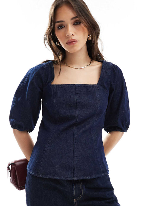 Cinched Waist Seamed Top