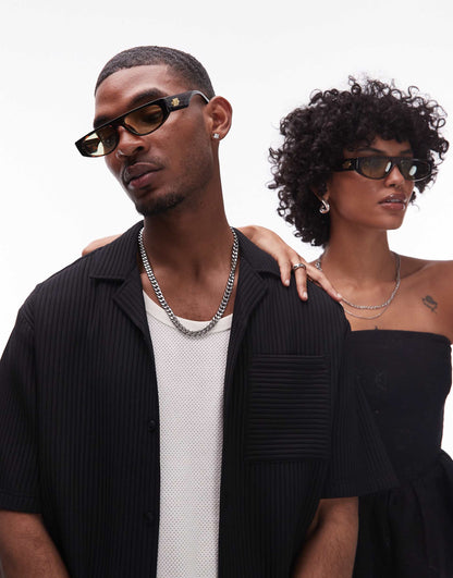 Le Ritual Slim Round Sunglasses