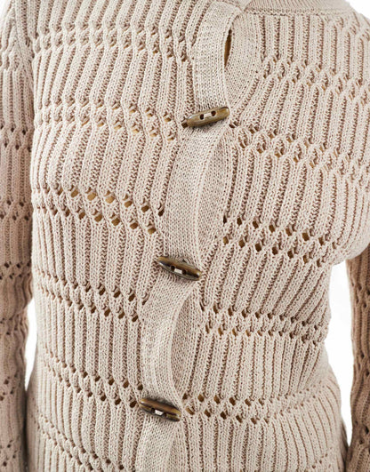 Knitted Cardigan With Toggle Buttons