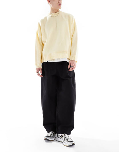 Oversized Baggy Fit Canvas Trouser