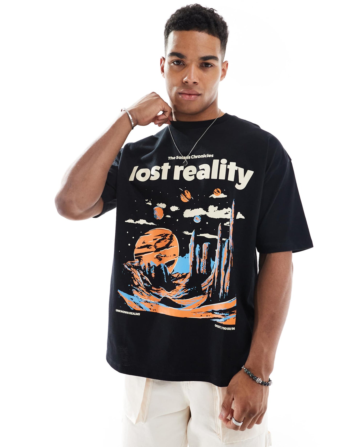 Oversized T-Shirt With Scenic Graphic