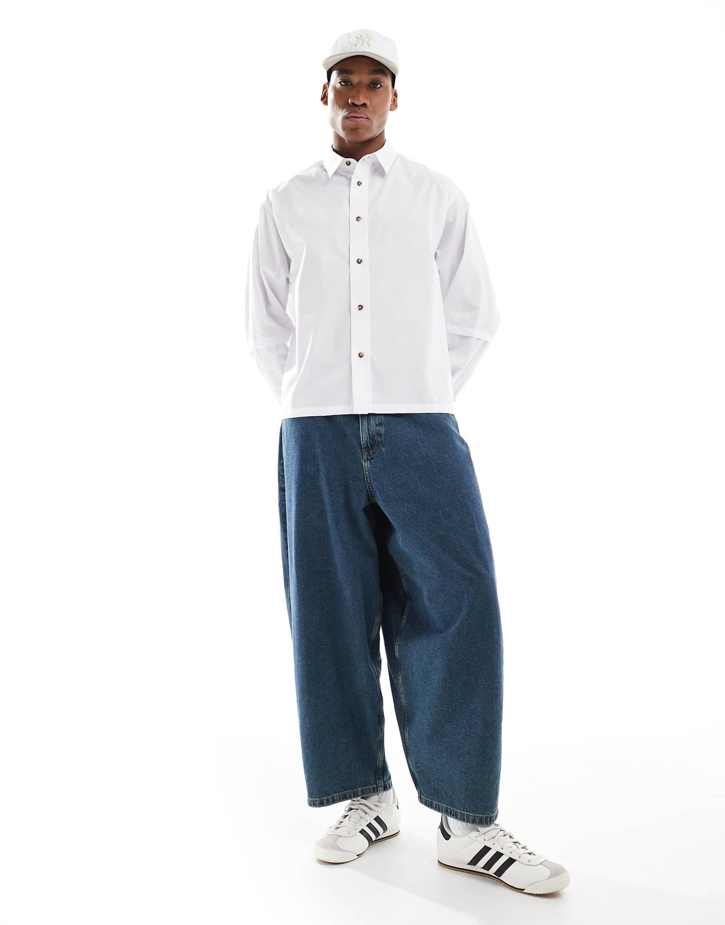 Oversized Boxy Shirt With Layered Sleeve