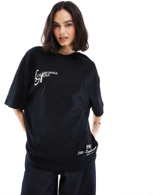 Oversized Tee With La Graphic