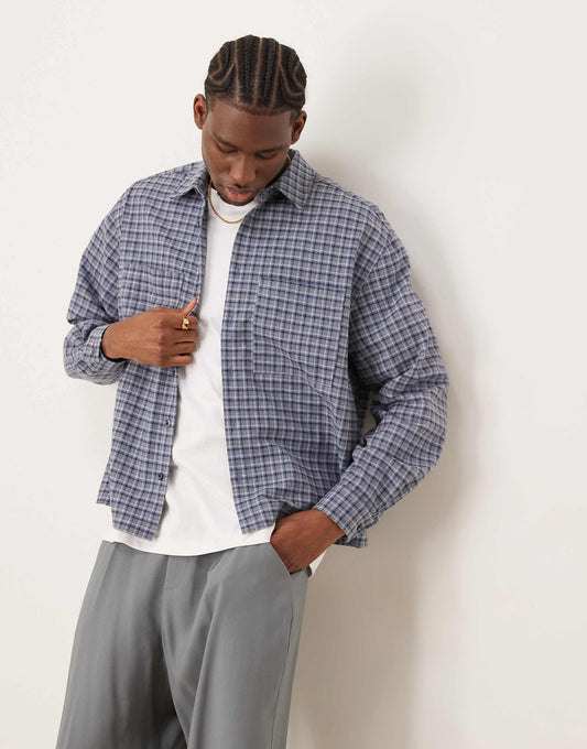 Oversized Boxy Flannel Shirt