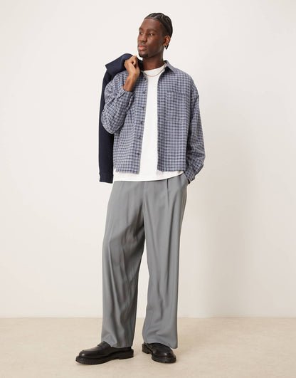 Oversized Boxy Flannel Shirt
