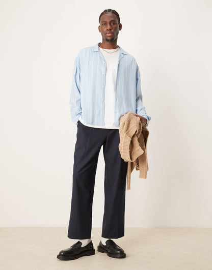 Oversized Boxy Stripe Shirt