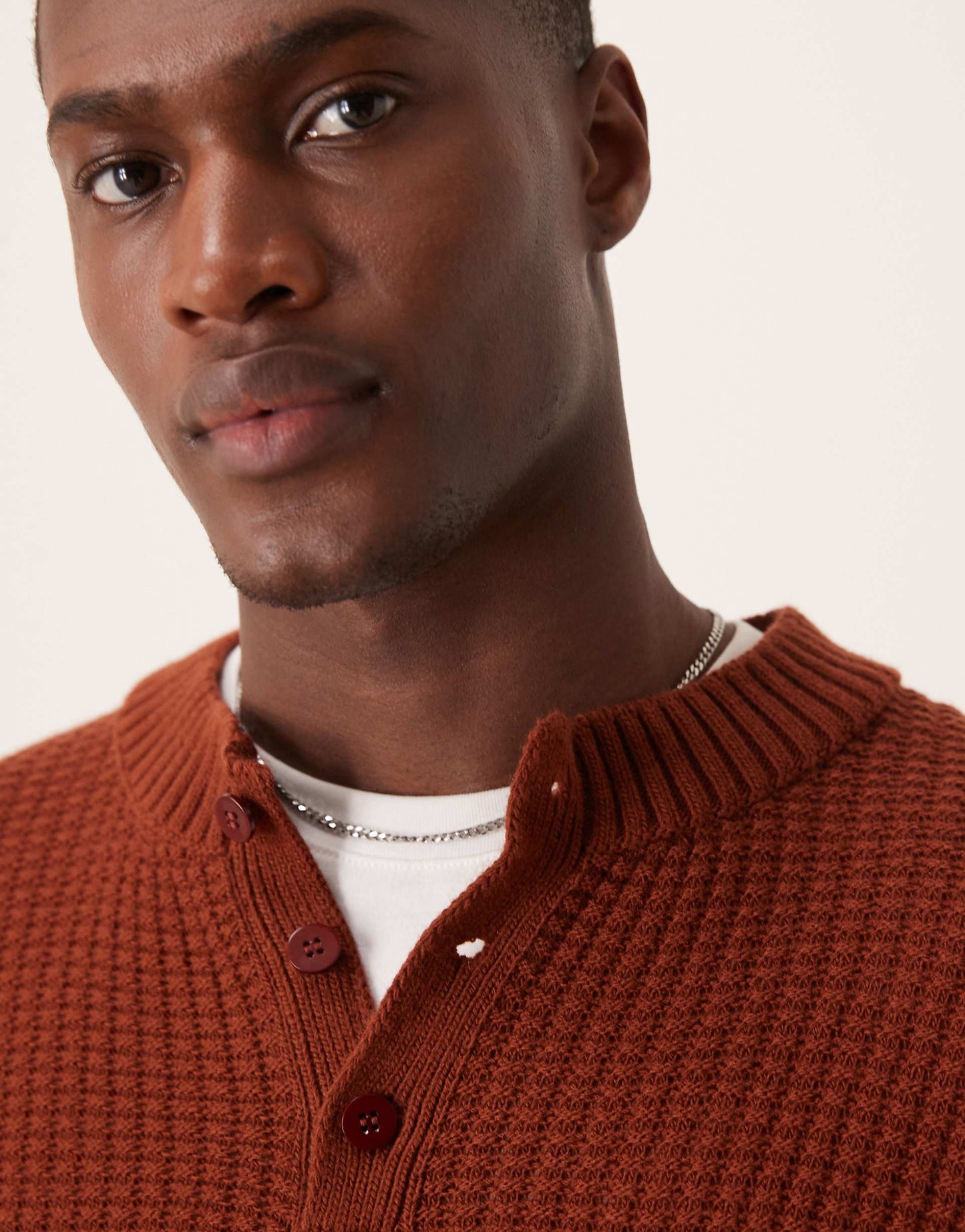 Super Oversized Boxy Jumper With Henley Neck