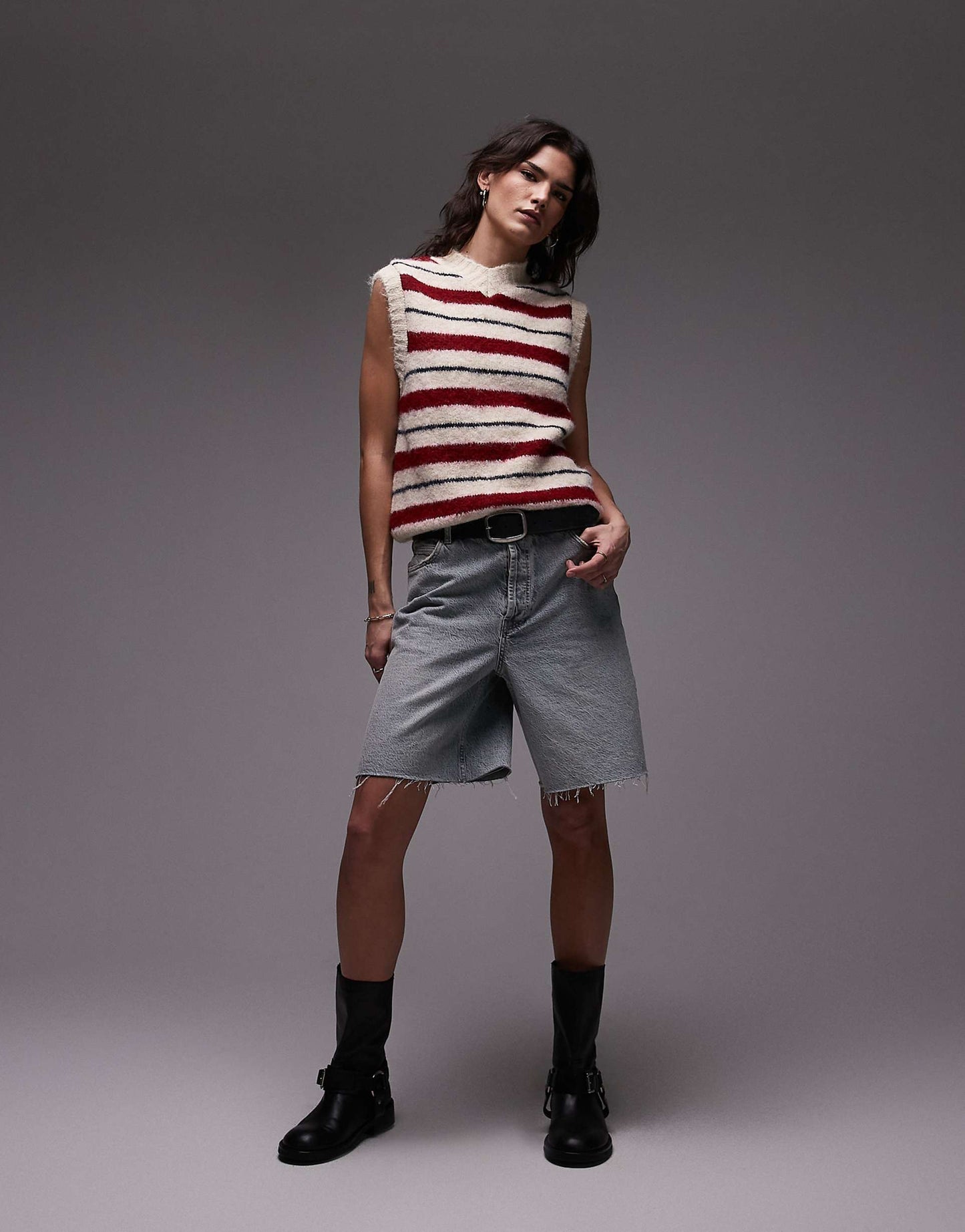 Wool Blend High Neck Tank