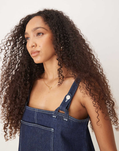 Denim Cami Top With Fisherman Strap Detail