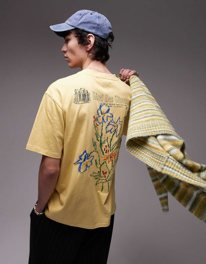 Oversized Fit T-Shirt With Hotel Des Vincennes Print And Embroidery