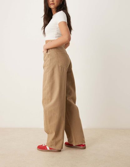 High Waisted Barrel Leg Jeans
