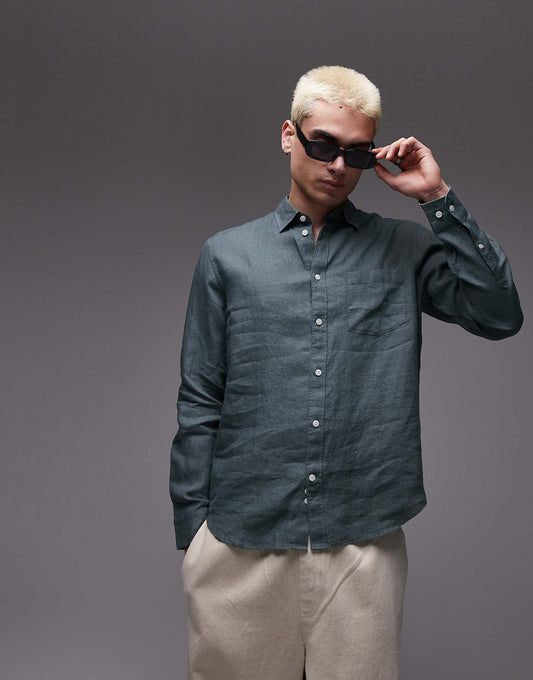 Regular Fit Linen Shirt