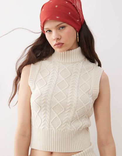 Cable Knit Top Co-Ord