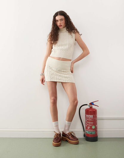 Cable Knit Top Co-Ord