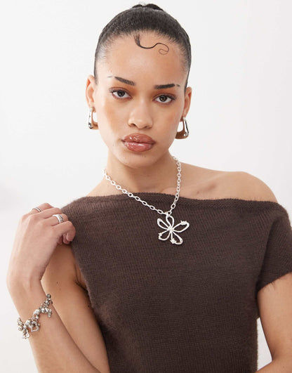 Calyce Asymmetric Fluffy Knit