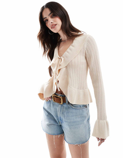 Frill Detail Cardigan