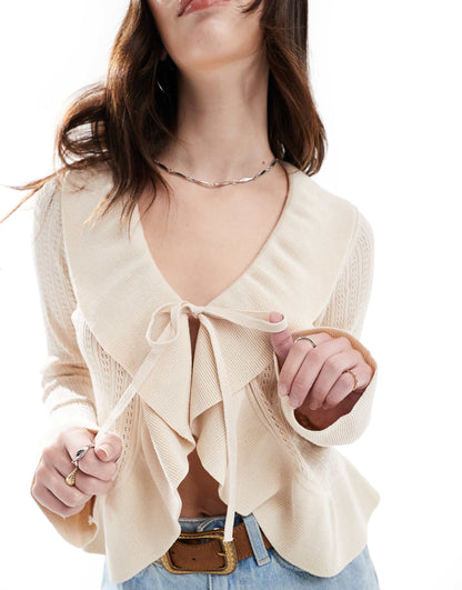 Frill Detail Cardigan