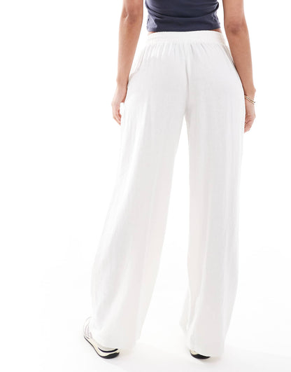 Linen Wide Leg Trousers