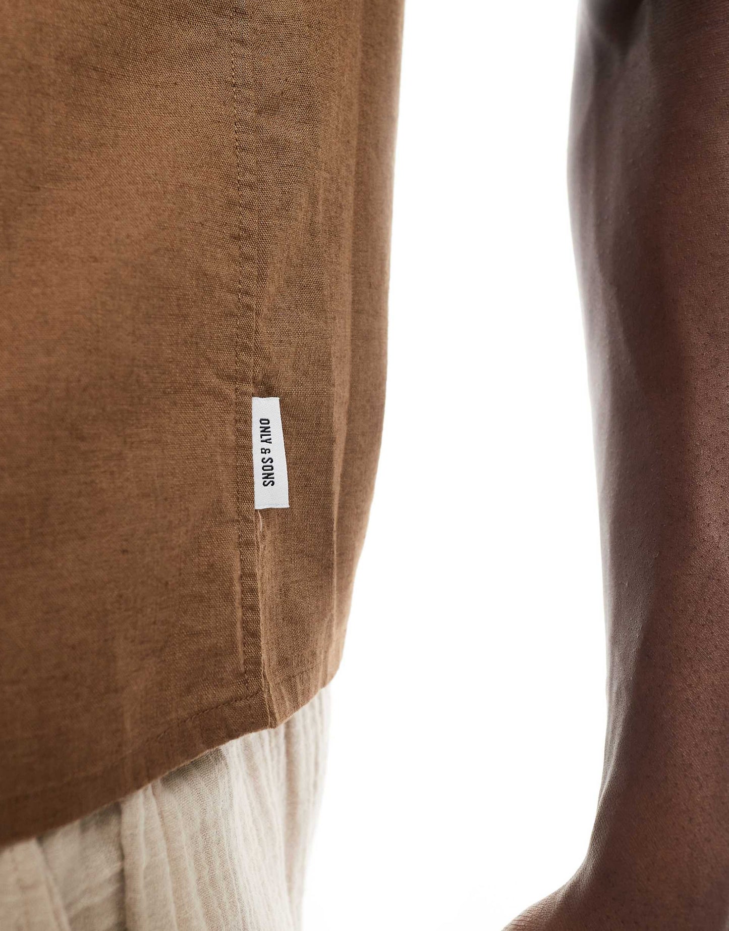 Boxy Fit Linen Mix Shirt