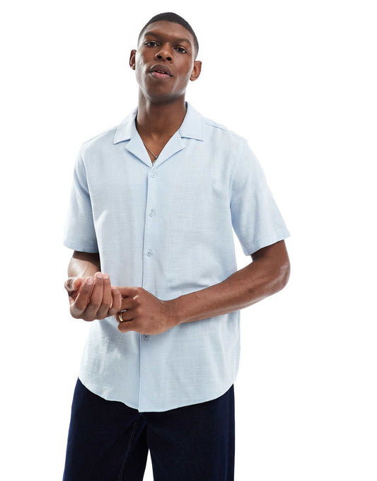 Boxy Fit Revere Collar Shirt