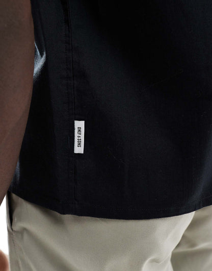Boxy Fit Linen Mix Shirt