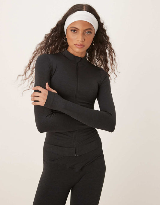 Sculpt Seamless Zip Through Longline Jacket