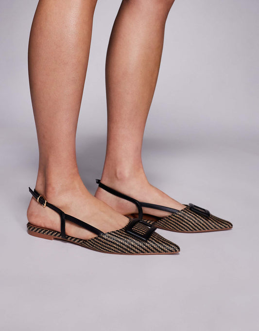 Raffia Pointed Ballet Flat
