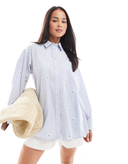 Daisy Embroidered Shirt