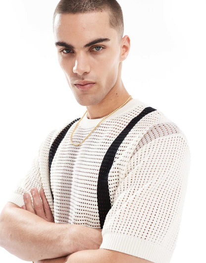 Knitted Stripe T-Shirt