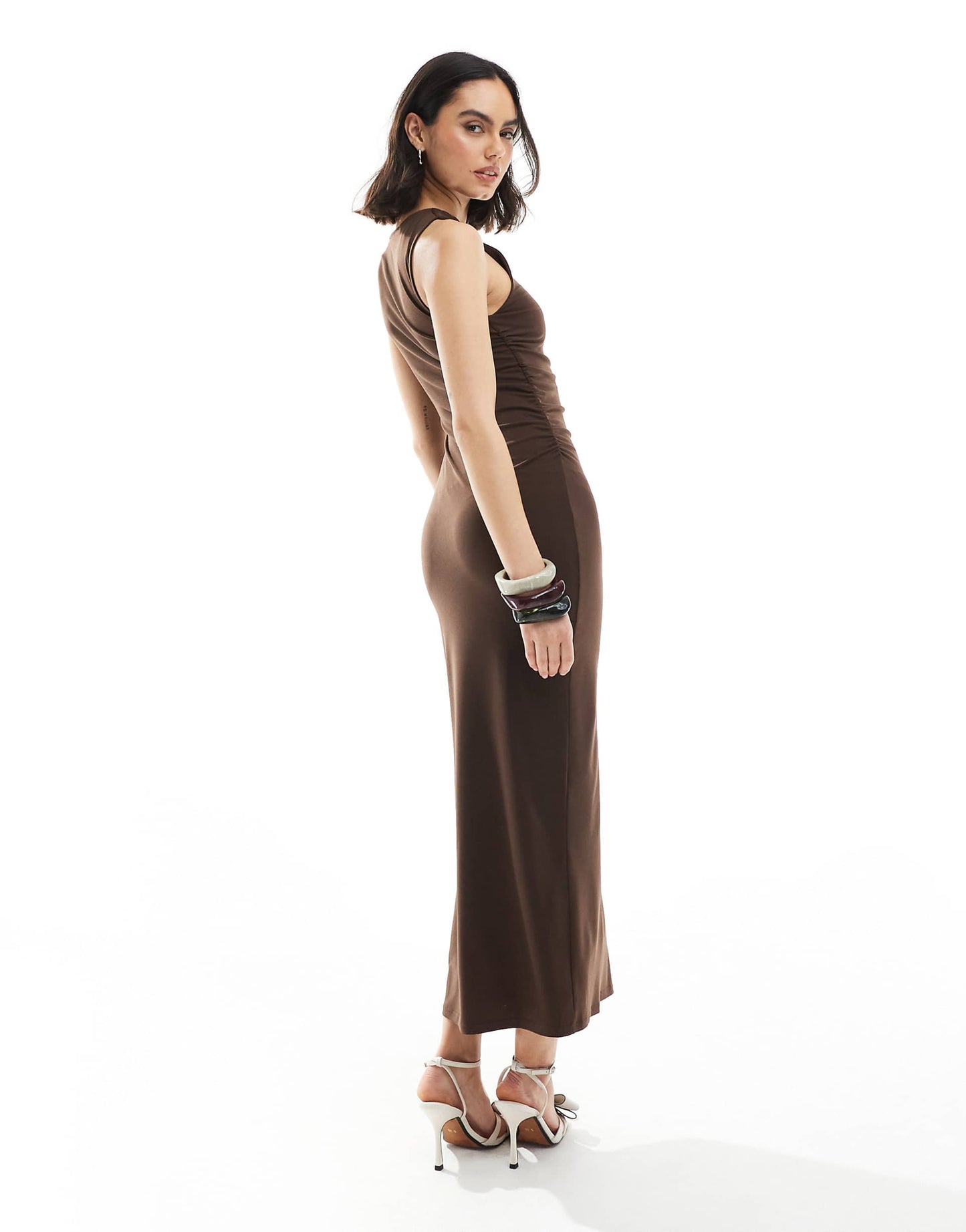 Knot Shoulder Detail Maxi Dress
